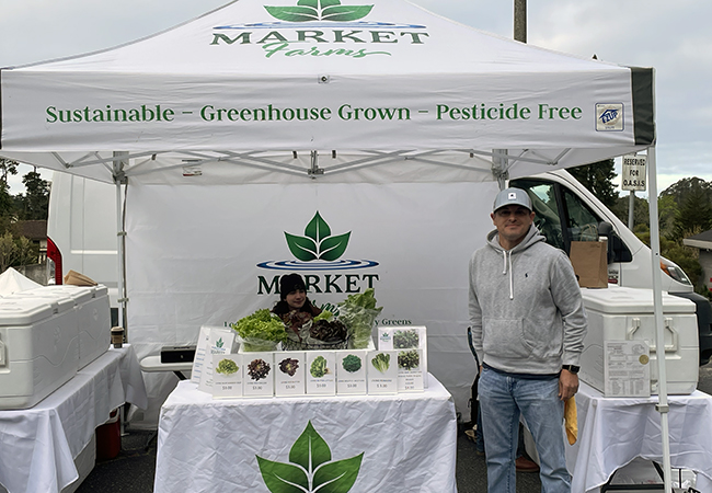 Market Farm's booth at the Aptos Farmers Market