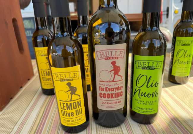 Belle Farms extra virgin olive oil products